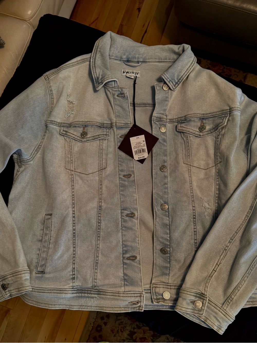 Ava & Viv Light Wash Denim Jacket